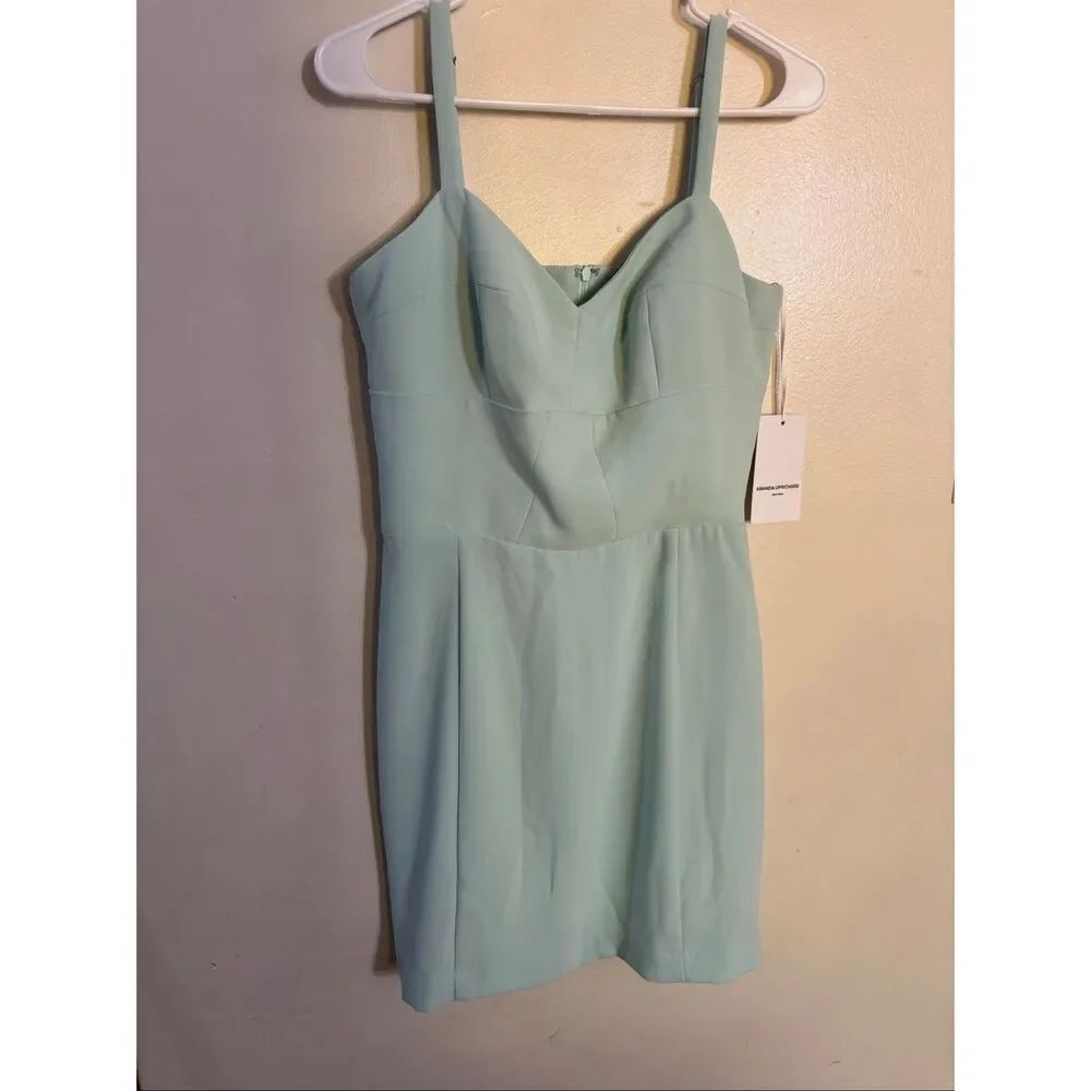 NWT Amanda Uprichard Taylor Chic Sweatheart Neckline Skort Romper Women's Large - Picture 2 of 10